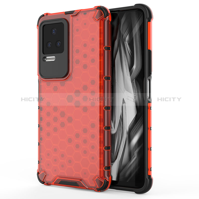 Coque Rebord Contour Silicone et Vitre Transparente Housse Etui 360 Degres AM1 pour Xiaomi Redmi K50 5G Rouge Plus