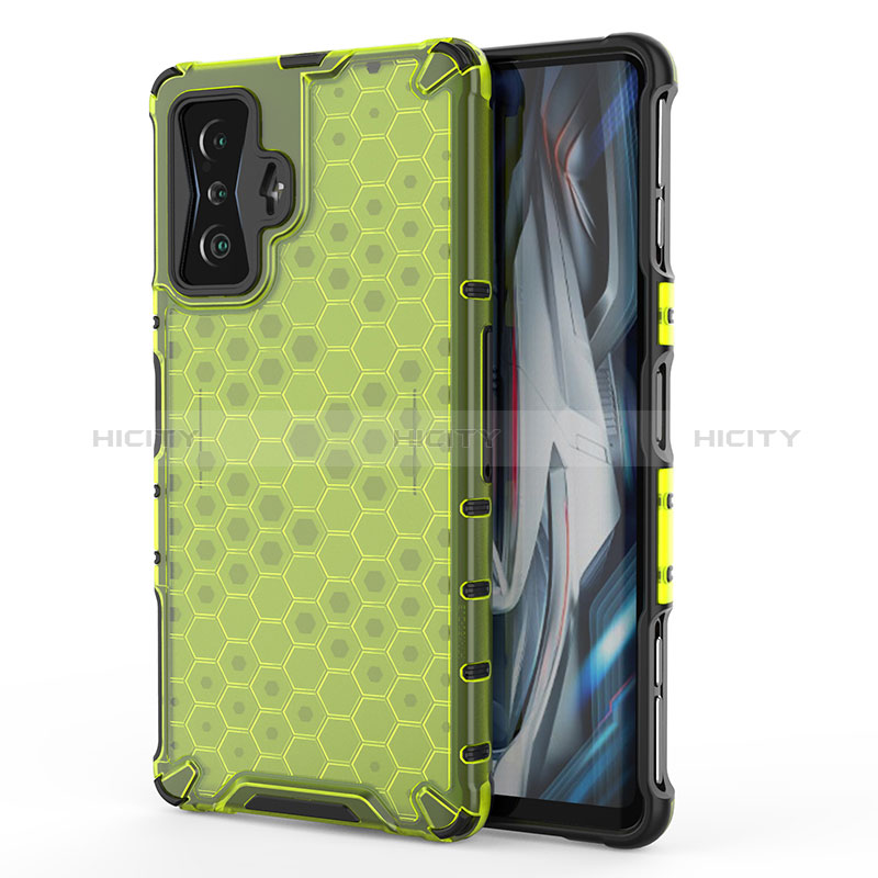 Coque Rebord Contour Silicone et Vitre Transparente Housse Etui 360 Degres AM1 pour Xiaomi Redmi K50 Gaming 5G Vert Plus