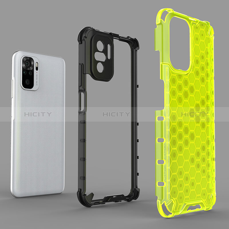 Coque Rebord Contour Silicone et Vitre Transparente Housse Etui 360 Degres AM1 pour Xiaomi Redmi Note 10 4G Plus