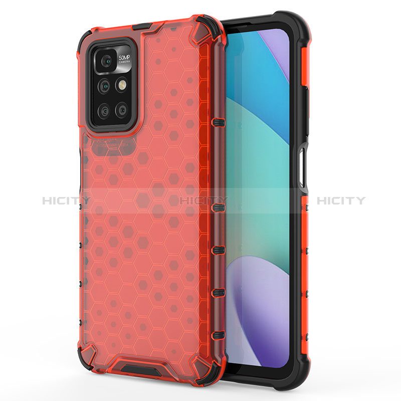 Coque Rebord Contour Silicone et Vitre Transparente Housse Etui 360 Degres AM1 pour Xiaomi Redmi Note 11 4G (2021) Rouge Plus