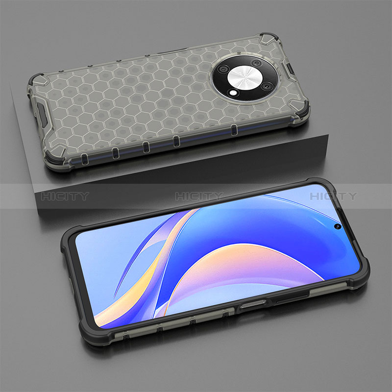 Coque Rebord Contour Silicone et Vitre Transparente Housse Etui 360 Degres AM2 pour Huawei Enjoy 50 Pro Noir Plus