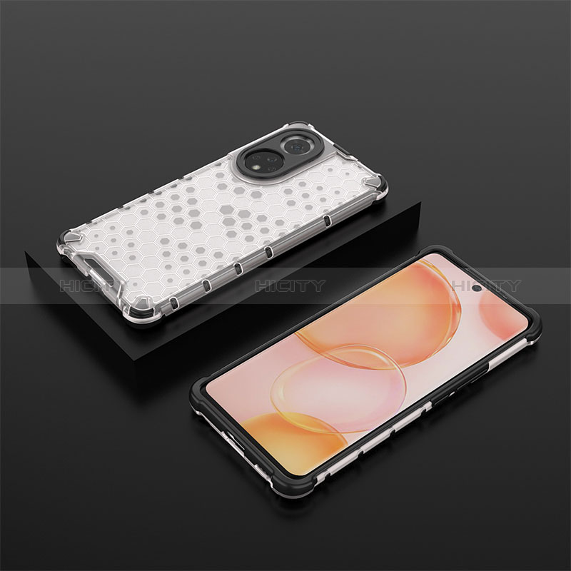 Coque Rebord Contour Silicone et Vitre Transparente Housse Etui 360 Degres AM2 pour Huawei Honor 50 5G Plus