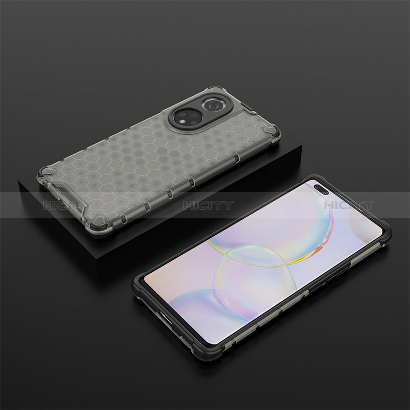 Coque Rebord Contour Silicone et Vitre Transparente Housse Etui 360 Degres AM2 pour Huawei Honor 50 Pro 5G Noir Plus