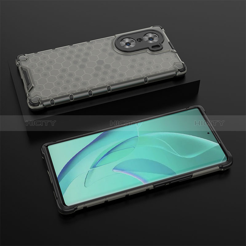 Coque Rebord Contour Silicone et Vitre Transparente Housse Etui 360 Degres AM2 pour Huawei Honor 60 Pro 5G Noir Plus