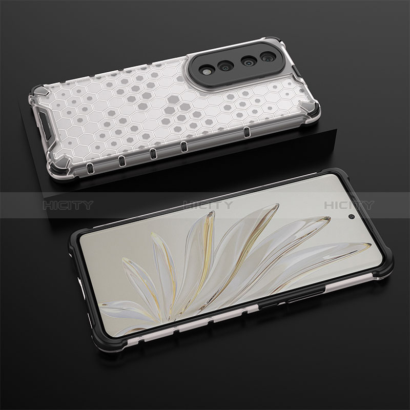 Coque Rebord Contour Silicone et Vitre Transparente Housse Etui 360 Degres AM2 pour Huawei Honor 70 Pro 5G Plus