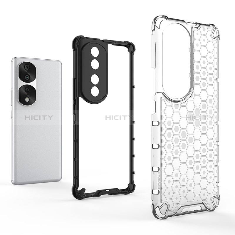 Coque Rebord Contour Silicone et Vitre Transparente Housse Etui 360 Degres AM2 pour Huawei Honor 70 Pro 5G Plus