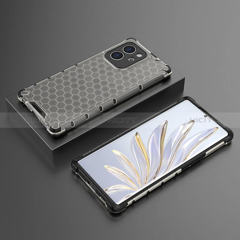 Coque Rebord Contour Silicone et Vitre Transparente Housse Etui 360 Degres AM2 pour Huawei Honor 80 SE 5G Noir Plus