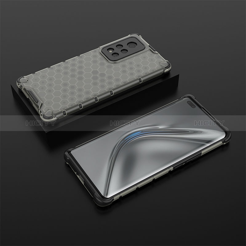 Coque Rebord Contour Silicone et Vitre Transparente Housse Etui 360 Degres AM2 pour Huawei Honor V40 5G Noir Plus