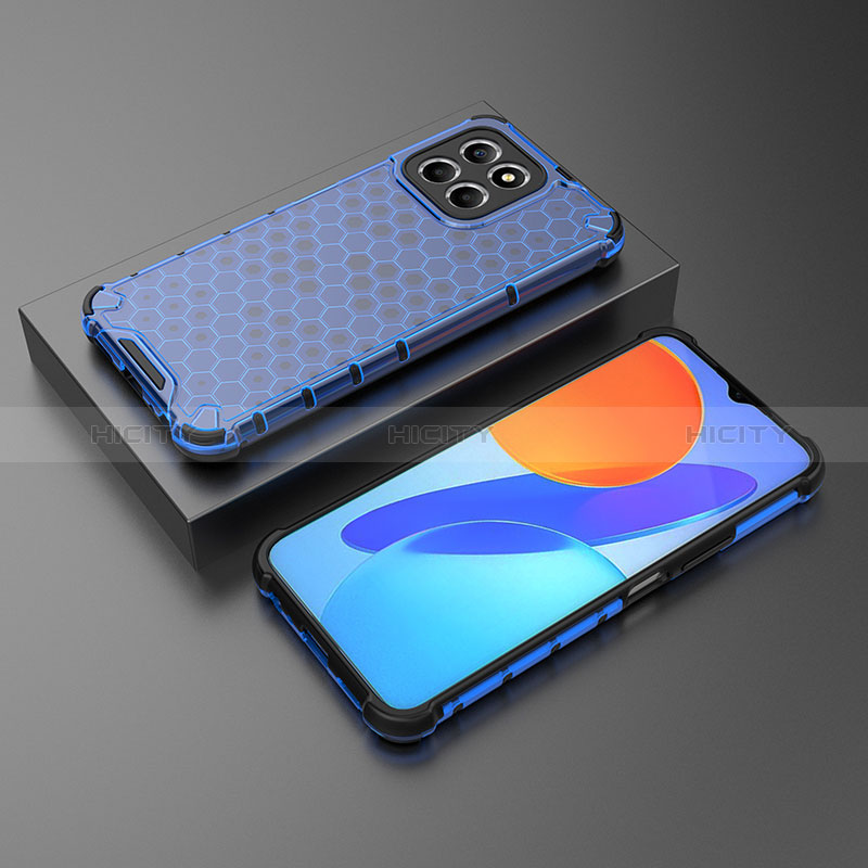 Coque Rebord Contour Silicone et Vitre Transparente Housse Etui 360 Degres AM2 pour Huawei Honor X6 Bleu Plus