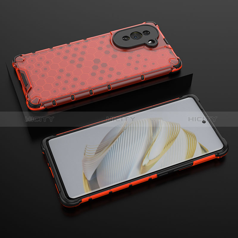 Coque Rebord Contour Silicone et Vitre Transparente Housse Etui 360 Degres AM2 pour Huawei Nova 10 Rouge Plus