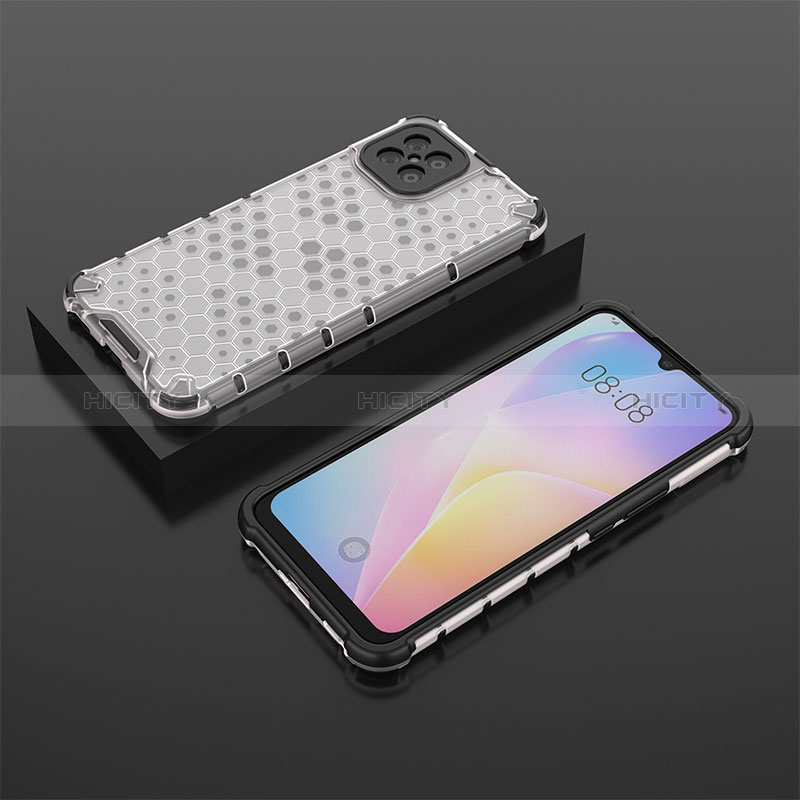 Coque Rebord Contour Silicone et Vitre Transparente Housse Etui 360 Degres AM2 pour Huawei Nova 8 SE 4G Blanc Plus