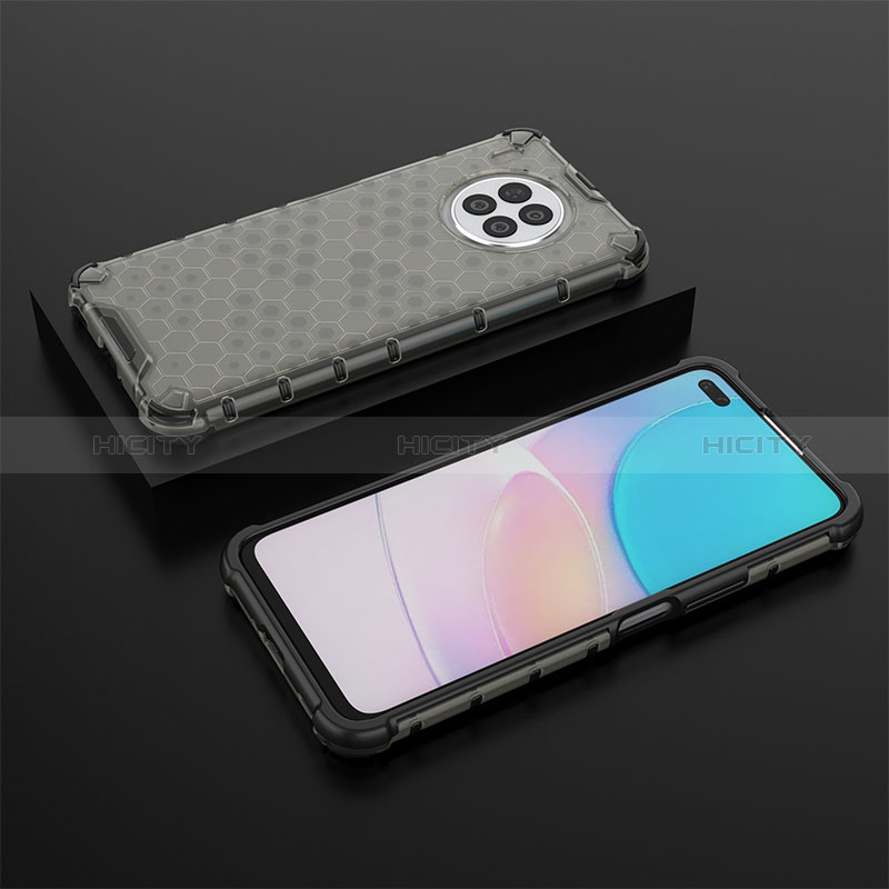 Coque Rebord Contour Silicone et Vitre Transparente Housse Etui 360 Degres AM2 pour Huawei Nova 8i Noir Plus