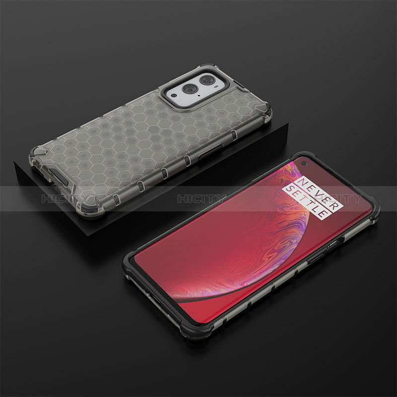 Coque Rebord Contour Silicone et Vitre Transparente Housse Etui 360 Degres AM2 pour OnePlus 9 Pro 5G Noir Plus