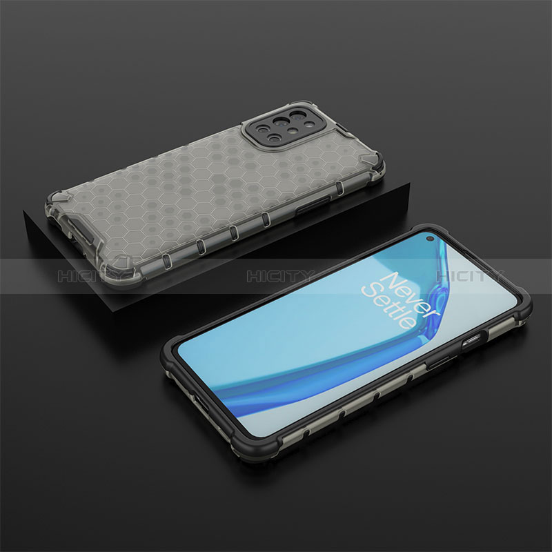 Coque Rebord Contour Silicone et Vitre Transparente Housse Etui 360 Degres AM2 pour OnePlus 9R 5G Noir Plus