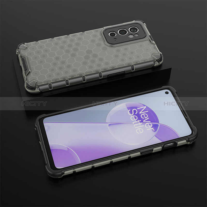 Coque Rebord Contour Silicone et Vitre Transparente Housse Etui 360 Degres AM2 pour OnePlus 9RT 5G Noir Plus