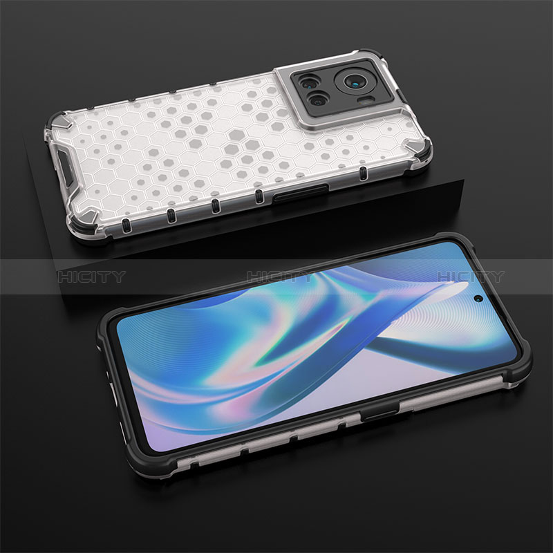 Coque Rebord Contour Silicone et Vitre Transparente Housse Etui 360 Degres AM2 pour OnePlus Ace 5G Blanc Plus