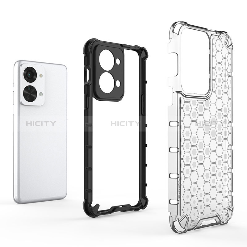 Coque Rebord Contour Silicone et Vitre Transparente Housse Etui 360 Degres AM2 pour OnePlus Nord 2T 5G Plus