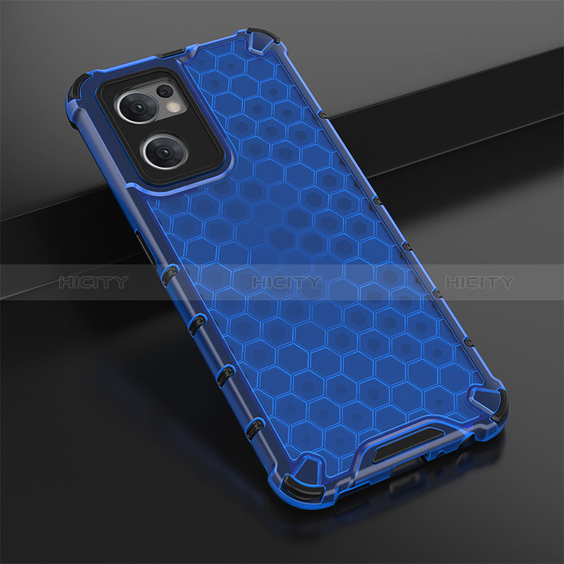 Coque Rebord Contour Silicone et Vitre Transparente Housse Etui 360 Degres AM2 pour OnePlus Nord CE 2 5G Bleu Plus