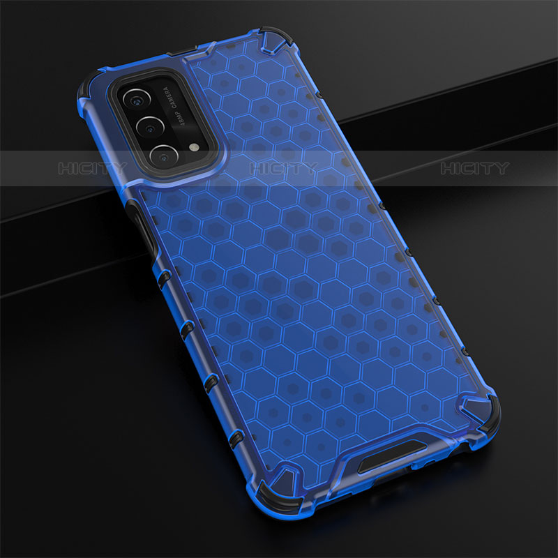 Coque Rebord Contour Silicone et Vitre Transparente Housse Etui 360 Degres AM2 pour OnePlus Nord N200 5G Bleu Plus