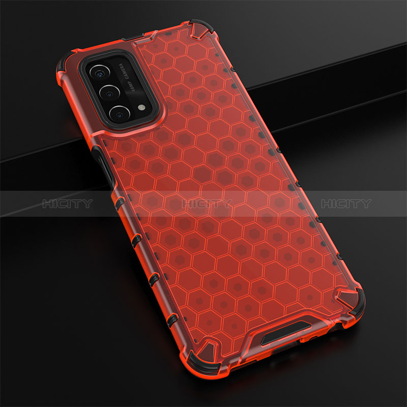 Coque Rebord Contour Silicone et Vitre Transparente Housse Etui 360 Degres AM2 pour Oppo A54 5G Rouge Plus