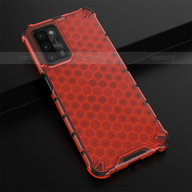 Coque Rebord Contour Silicone et Vitre Transparente Housse Etui 360 Degres AM2 pour Oppo A55 5G Rouge Plus