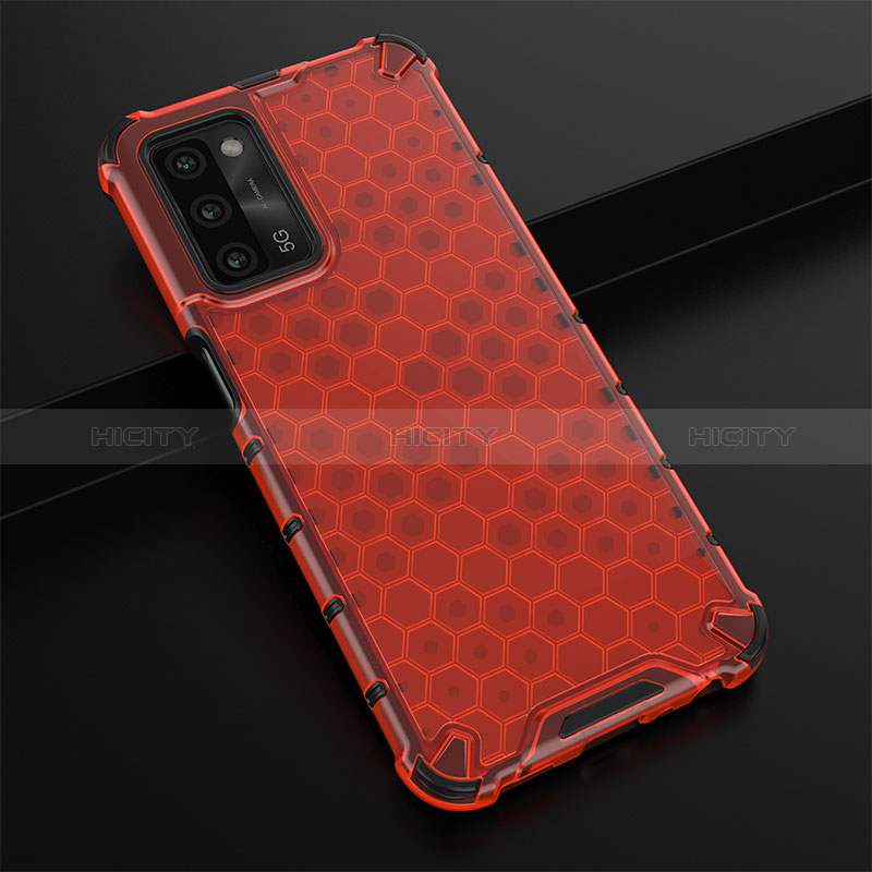 Coque Rebord Contour Silicone et Vitre Transparente Housse Etui 360 Degres AM2 pour Oppo A56 5G Rouge Plus