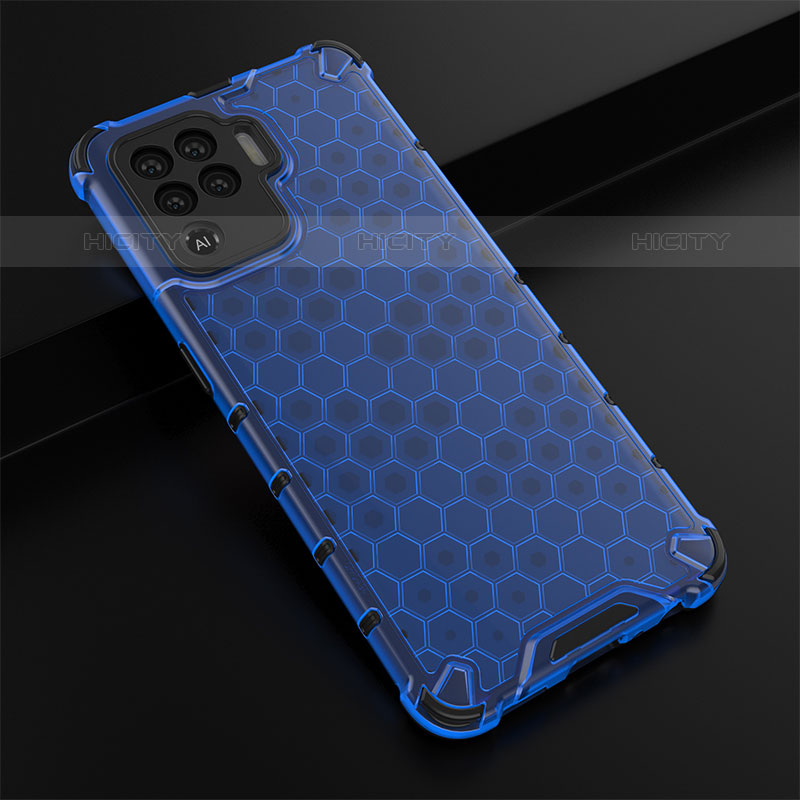 Coque Rebord Contour Silicone et Vitre Transparente Housse Etui 360 Degres AM2 pour Oppo A94 4G Bleu Plus