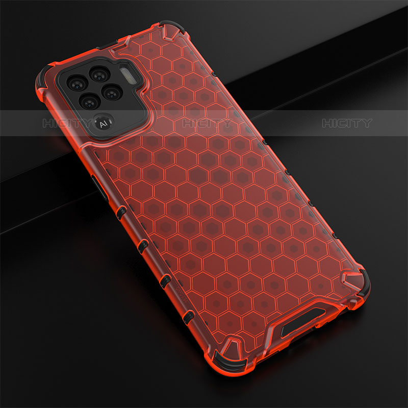 Coque Rebord Contour Silicone et Vitre Transparente Housse Etui 360 Degres AM2 pour Oppo A94 4G Rouge Plus