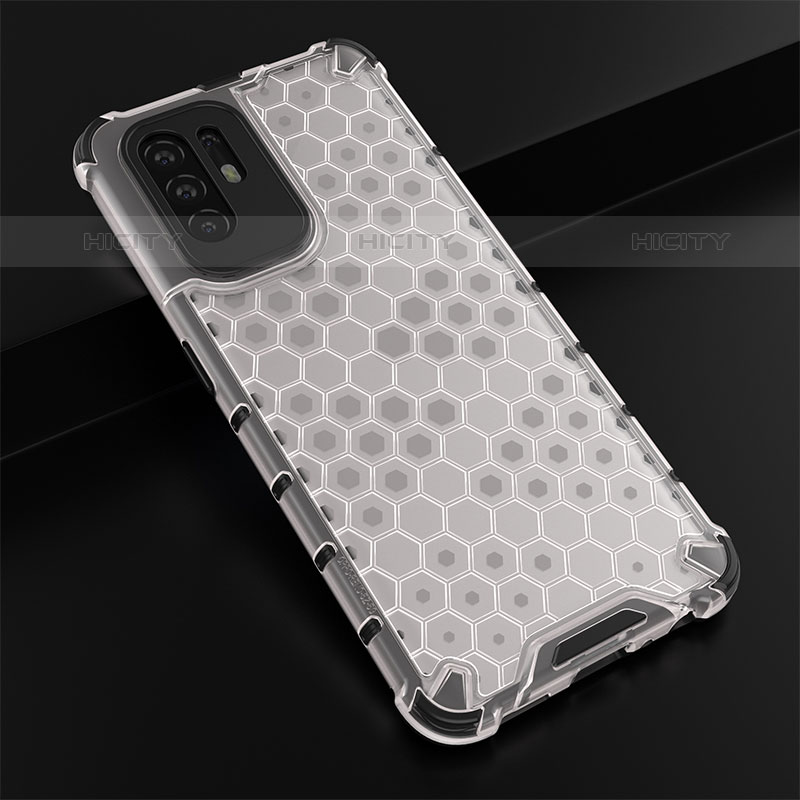 Coque Rebord Contour Silicone et Vitre Transparente Housse Etui 360 Degres AM2 pour Oppo A94 5G Blanc Plus