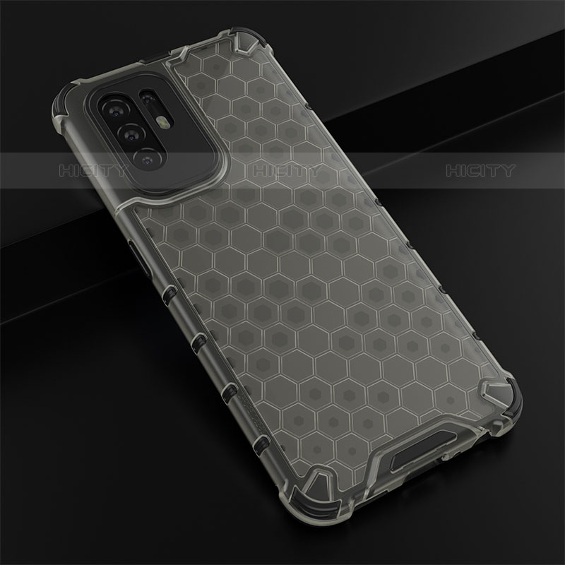 Coque Rebord Contour Silicone et Vitre Transparente Housse Etui 360 Degres AM2 pour Oppo A94 5G Noir Plus