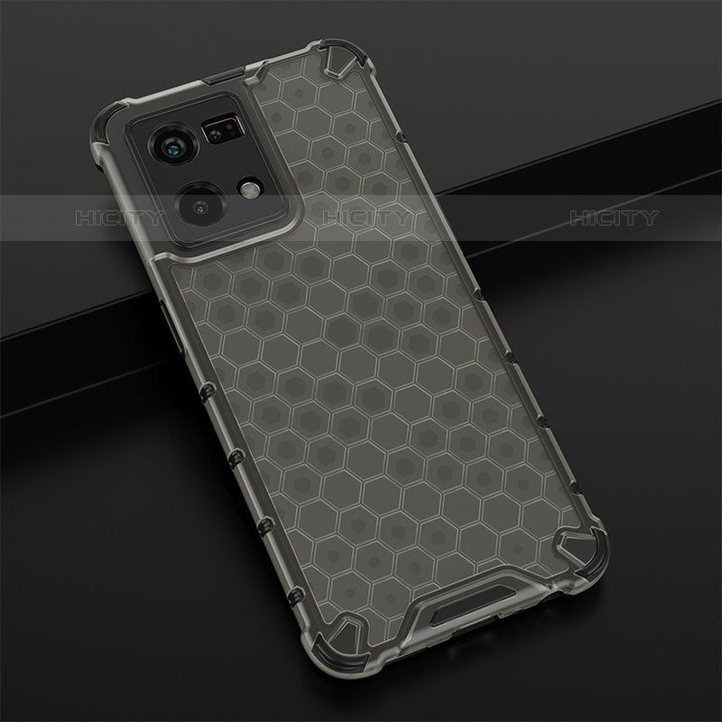 Coque Rebord Contour Silicone et Vitre Transparente Housse Etui 360 Degres AM2 pour Oppo F21 Pro 4G Noir Plus