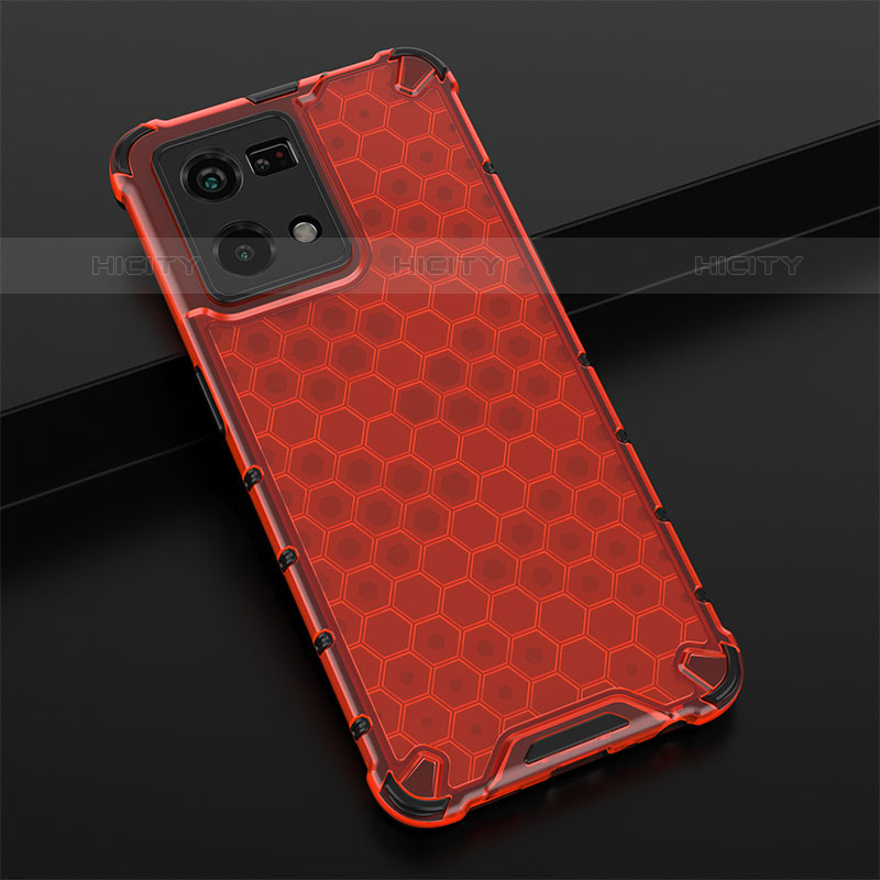 Coque Rebord Contour Silicone et Vitre Transparente Housse Etui 360 Degres AM2 pour Oppo F21 Pro 4G Rouge Plus