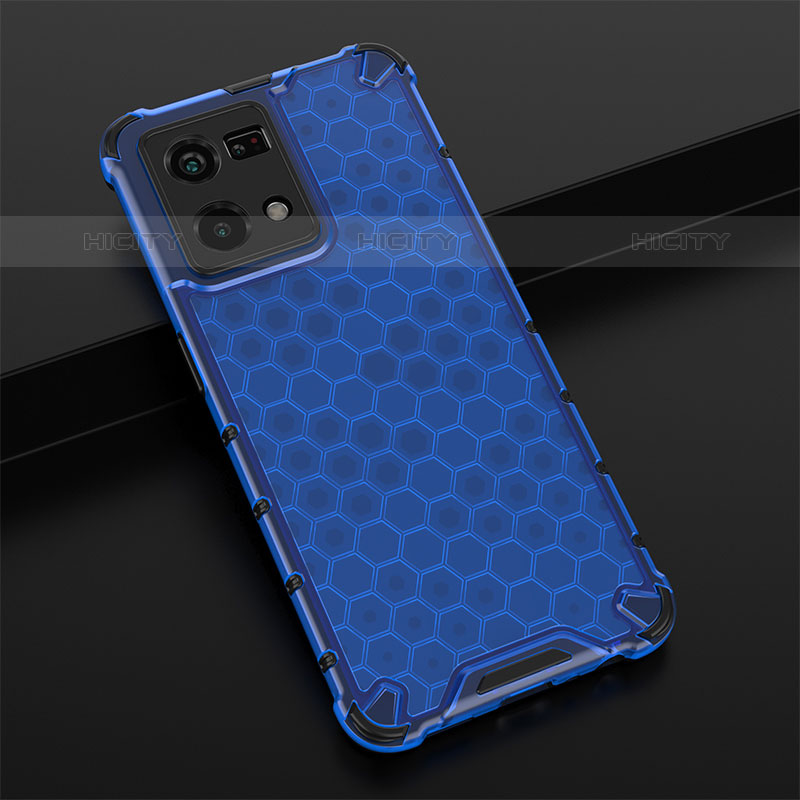 Coque Rebord Contour Silicone et Vitre Transparente Housse Etui 360 Degres AM2 pour Oppo F21s Pro 4G Bleu Plus