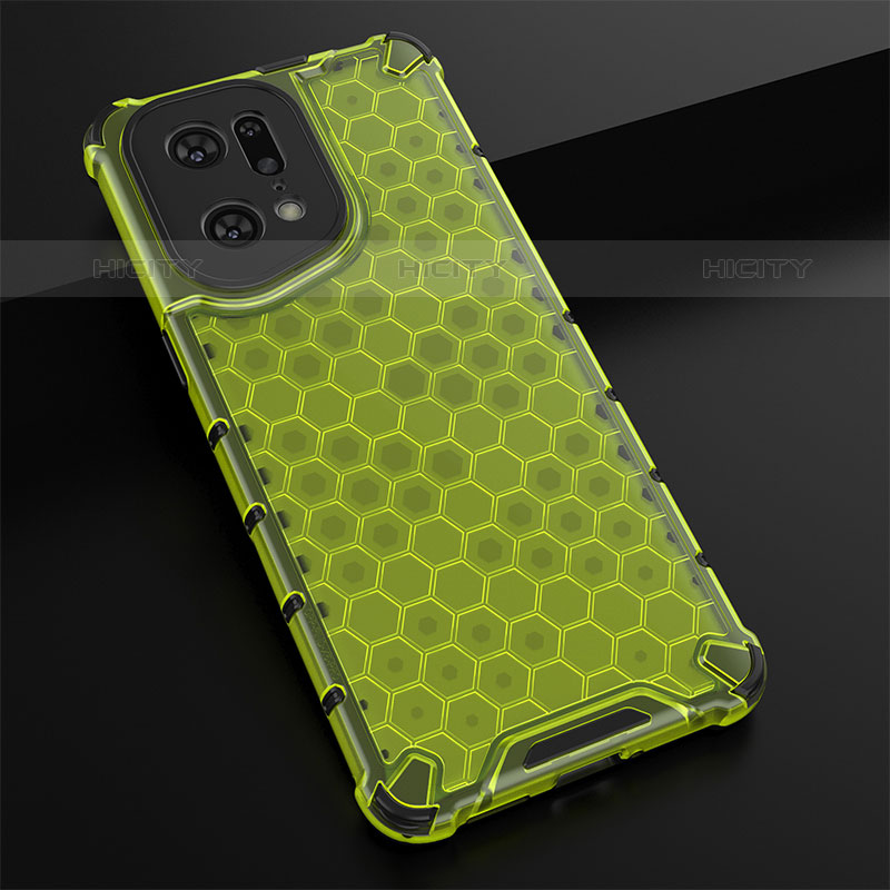 Coque Rebord Contour Silicone et Vitre Transparente Housse Etui 360 Degres AM2 pour Oppo Find X5 Pro 5G Vert Plus