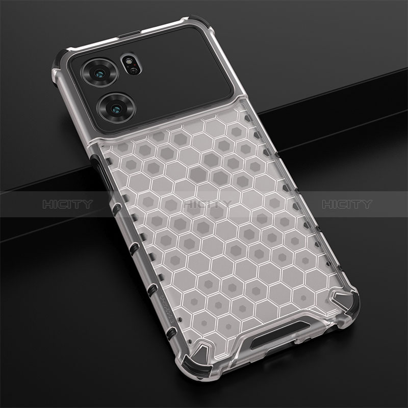 Coque Rebord Contour Silicone et Vitre Transparente Housse Etui 360 Degres AM2 pour Oppo K10 5G Blanc Plus