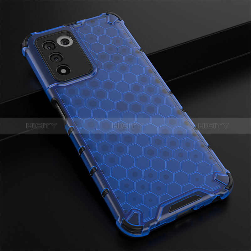 Coque Rebord Contour Silicone et Vitre Transparente Housse Etui 360 Degres AM2 pour Oppo K9S 5G Bleu Plus