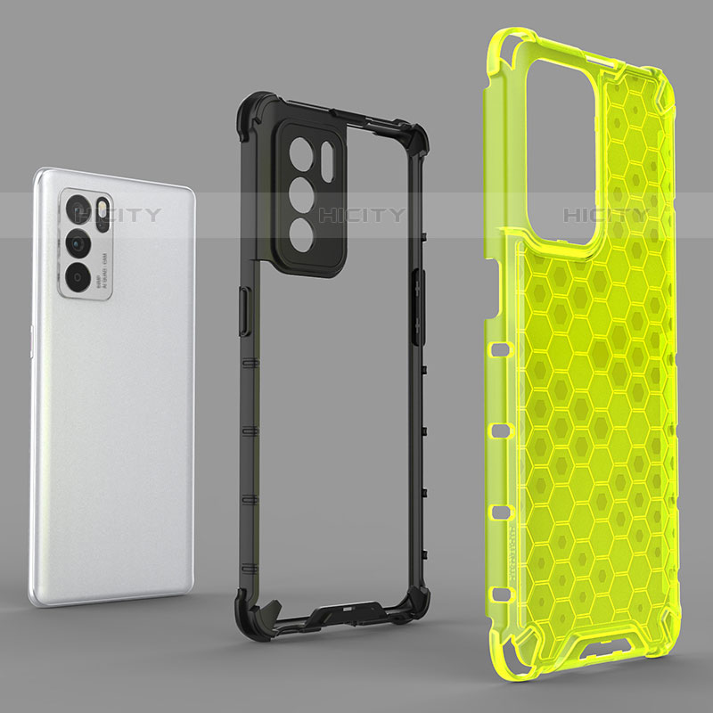 Coque Rebord Contour Silicone et Vitre Transparente Housse Etui 360 Degres AM2 pour Oppo Reno6 Pro 5G India Plus