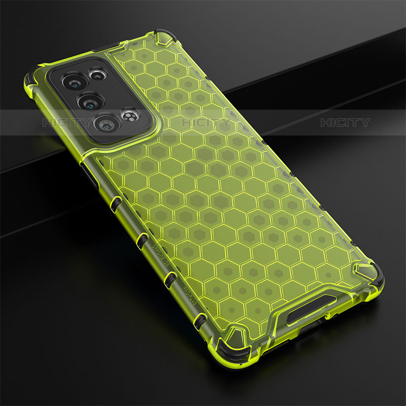 Coque Rebord Contour Silicone et Vitre Transparente Housse Etui 360 Degres AM2 pour Oppo Reno6 Pro+ Plus 5G Vert Plus