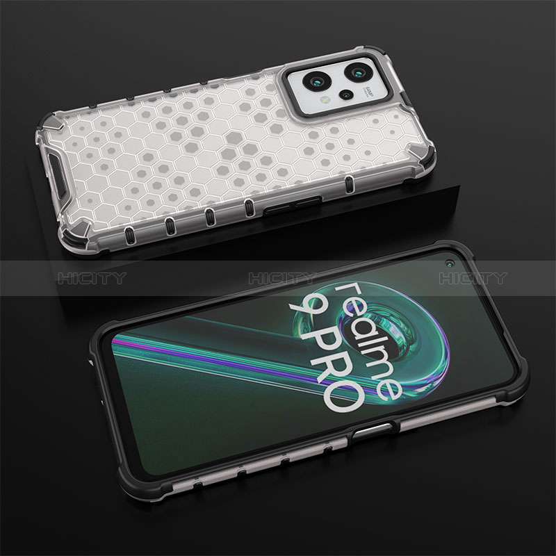 Coque Rebord Contour Silicone et Vitre Transparente Housse Etui 360 Degres AM2 pour Realme 9 5G Blanc Plus