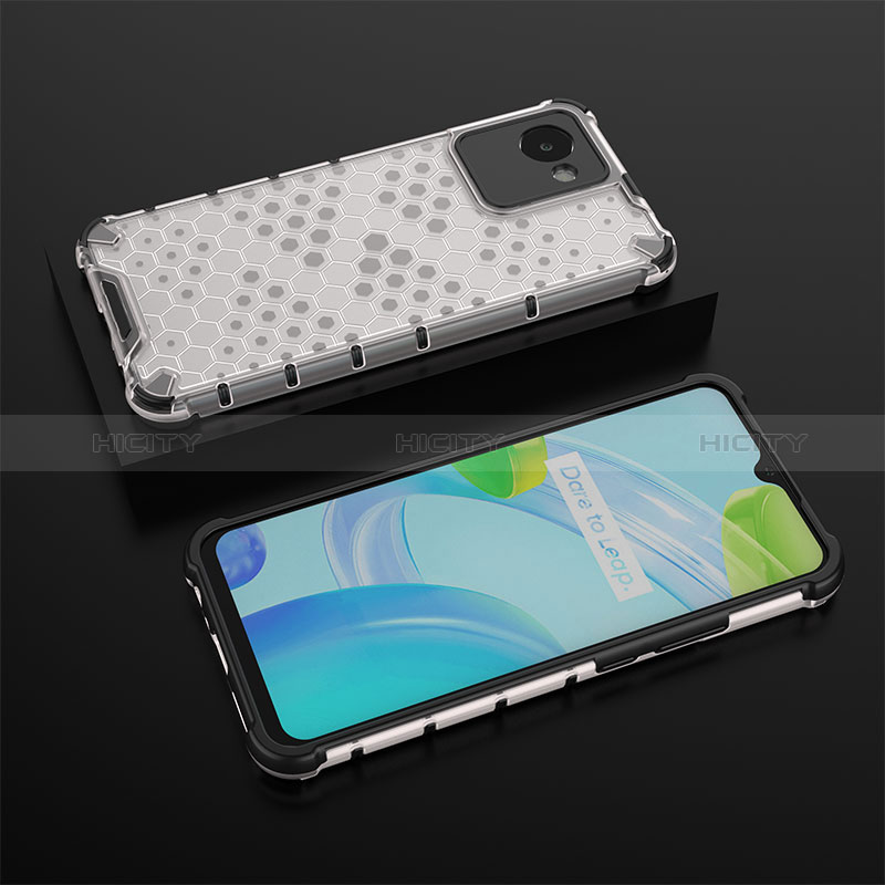 Coque Rebord Contour Silicone et Vitre Transparente Housse Etui 360 Degres AM2 pour Realme C30 Plus