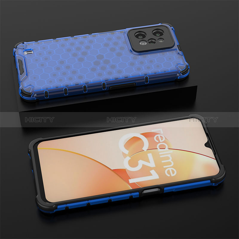 Coque Rebord Contour Silicone et Vitre Transparente Housse Etui 360 Degres AM2 pour Realme C31 Plus