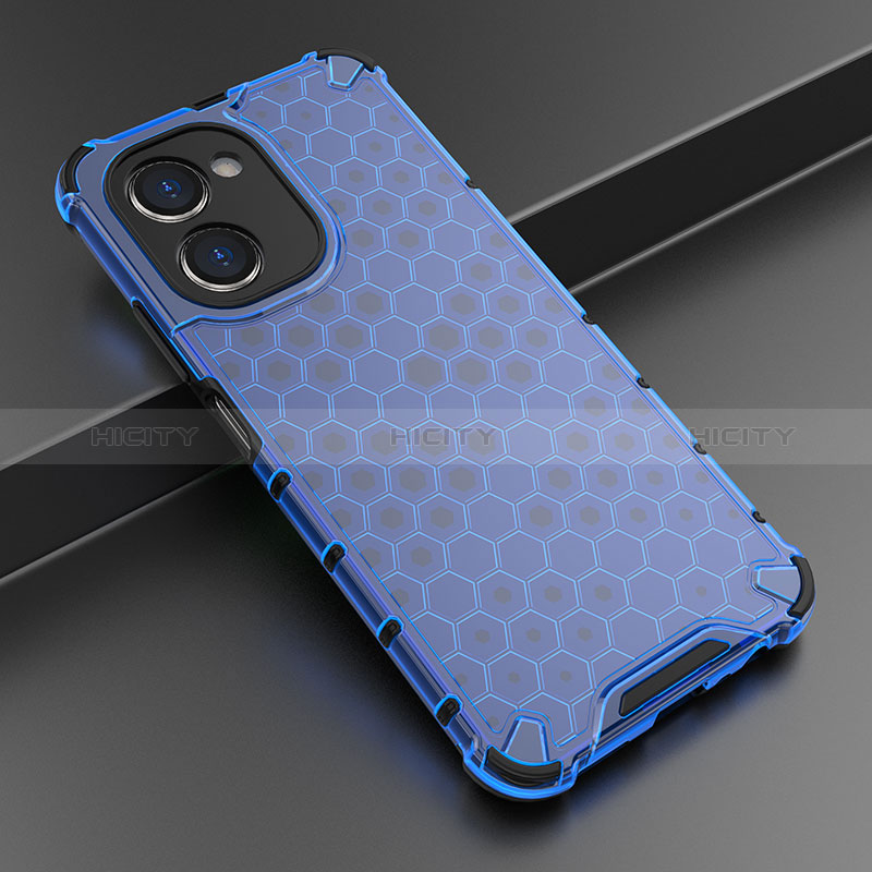 Coque Rebord Contour Silicone et Vitre Transparente Housse Etui 360 Degres AM2 pour Realme C33 (2023) Bleu Plus