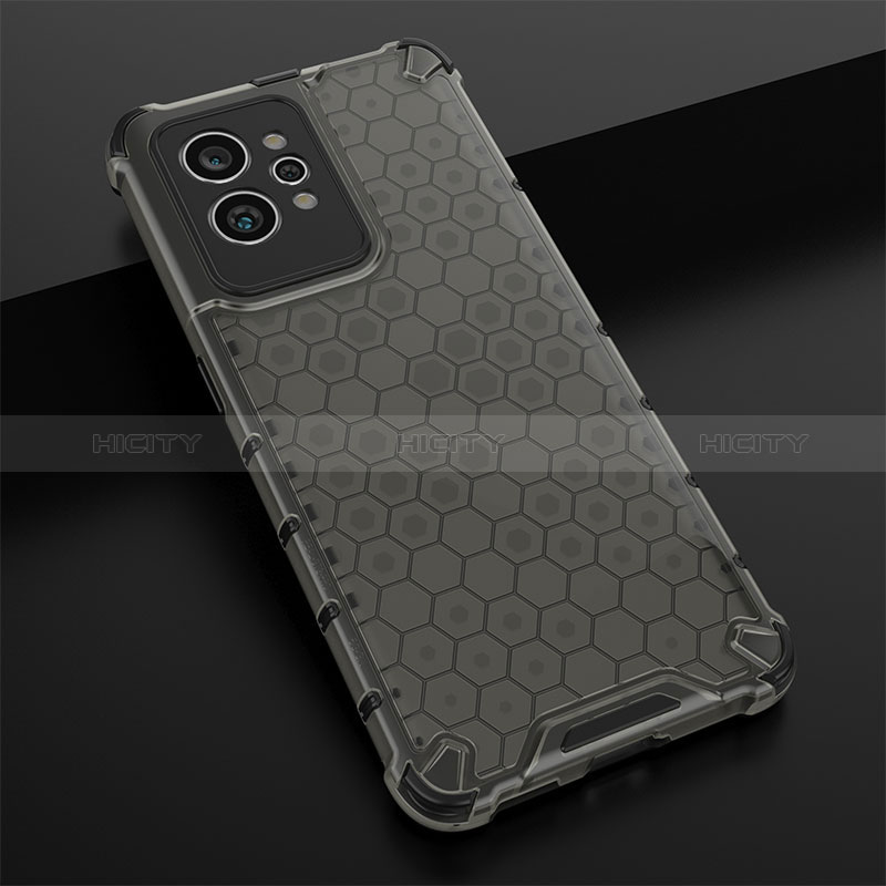 Coque Rebord Contour Silicone et Vitre Transparente Housse Etui 360 Degres AM2 pour Realme GT2 Pro 5G Noir Plus