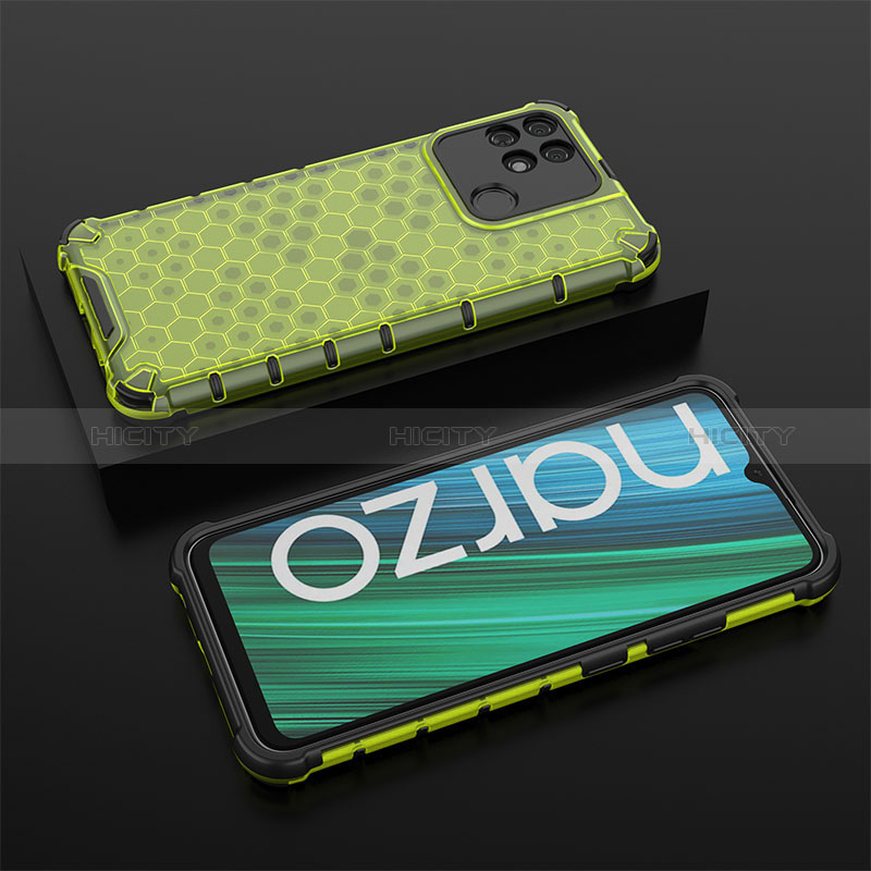 Coque Rebord Contour Silicone et Vitre Transparente Housse Etui 360 Degres AM2 pour Realme Narzo 50A Plus