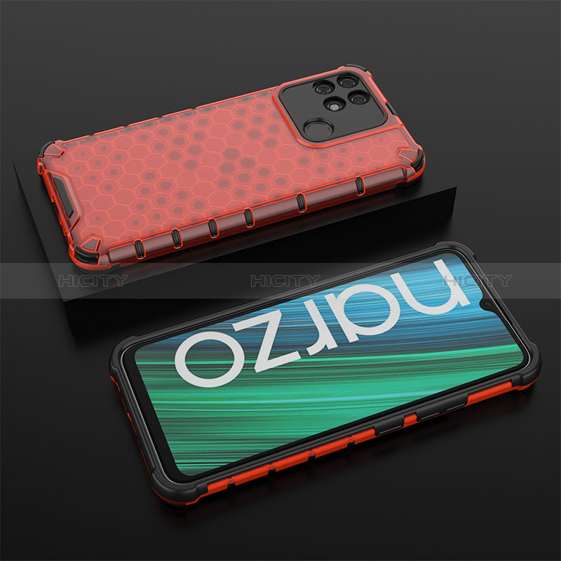 Coque Rebord Contour Silicone et Vitre Transparente Housse Etui 360 Degres AM2 pour Realme Narzo 50A Plus