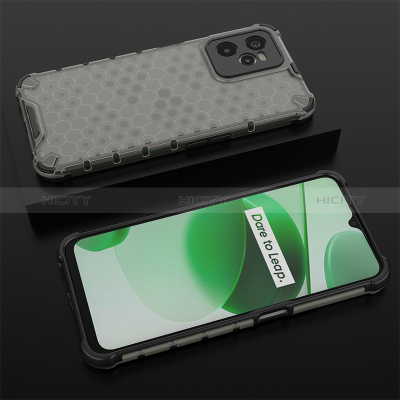 Coque Rebord Contour Silicone et Vitre Transparente Housse Etui 360 Degres AM2 pour Realme Narzo 50A Prime Noir Plus