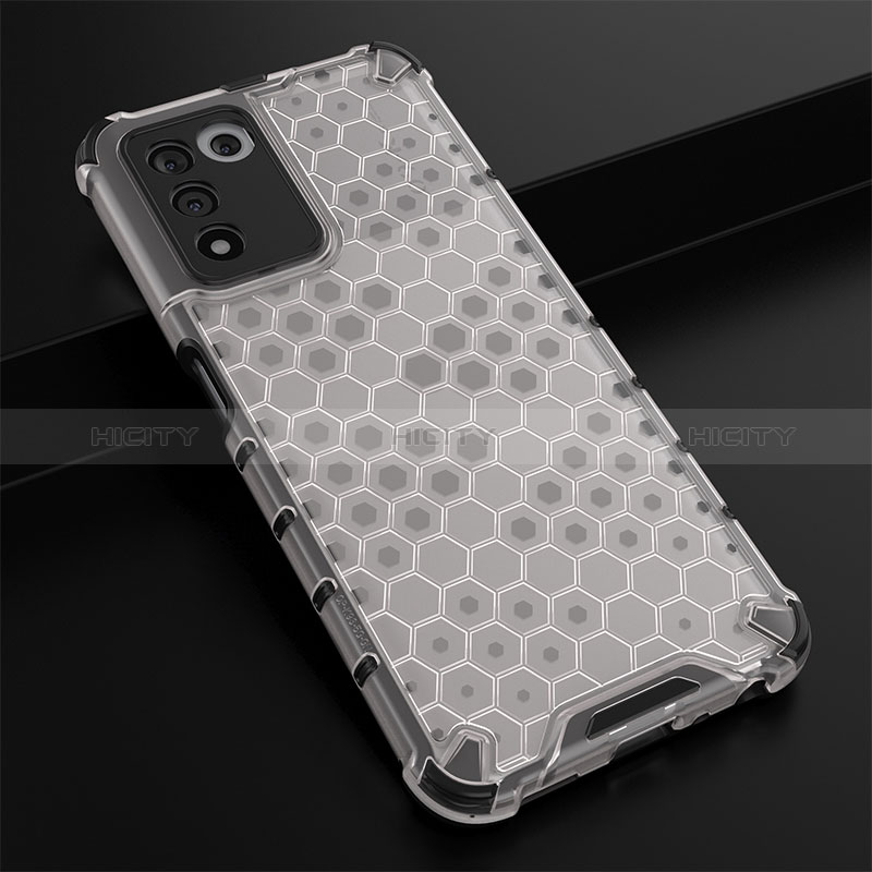 Coque Rebord Contour Silicone et Vitre Transparente Housse Etui 360 Degres AM2 pour Realme Q3s 5G Blanc Plus