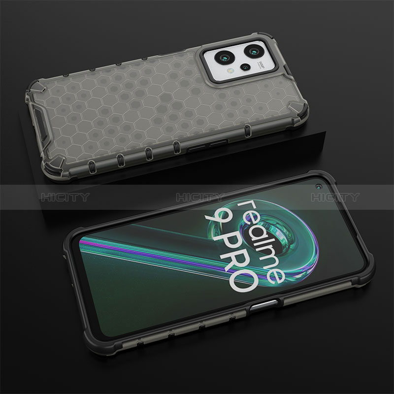 Coque Rebord Contour Silicone et Vitre Transparente Housse Etui 360 Degres AM2 pour Realme Q5 5G Noir Plus