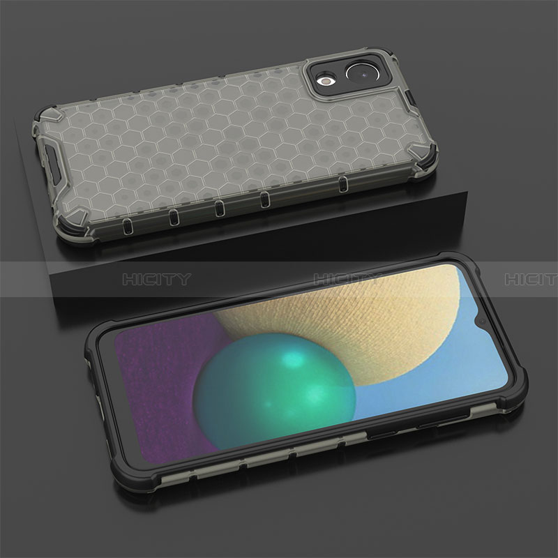 Coque Rebord Contour Silicone et Vitre Transparente Housse Etui 360 Degres AM2 pour Samsung Galaxy A03 Core Noir Plus