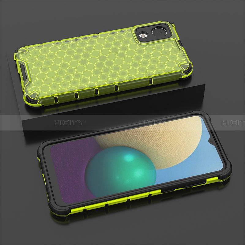 Coque Rebord Contour Silicone et Vitre Transparente Housse Etui 360 Degres AM2 pour Samsung Galaxy A03 Core Vert Plus